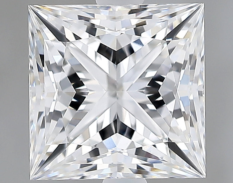 Lab-Grown 2.67 Carat Princess Cut Diamond color E Clarity VVS2 With GIA Certificate, precious stones, engagement diamonds
