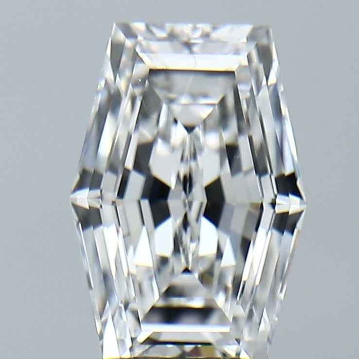 Lab-Grown 2.84 Carat Lozenge Step Cut Diamond color E Clarity VVS2, precious stones, engagement diamonds