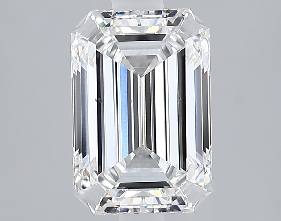 Lab-Grown 2.01 Carat Emerald Cut Diamond color E Clarity SI1 With GIA Certificate, precious stones, engagement diamonds