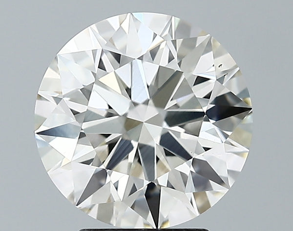 Lab-Grown 3.01 Carat Round Brilliant Diamond color K Clarity VS1, precious stones, engagement diamonds