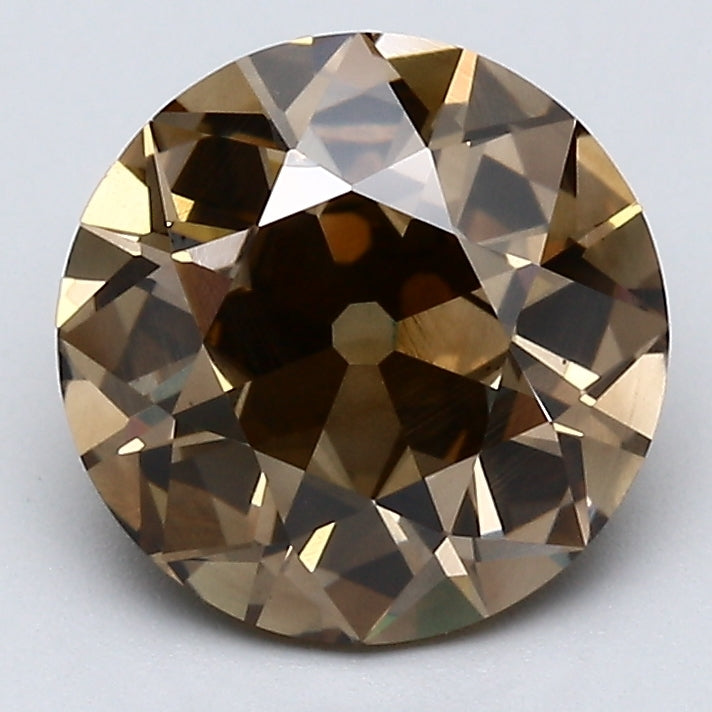 2.33 Carat Old European Cut Antique Natural Mined Diamond Fancy Yellowish Brown Color VS2 Clarity With GIA Certificate, natural diamonds, precious stones, engagement diamonds
