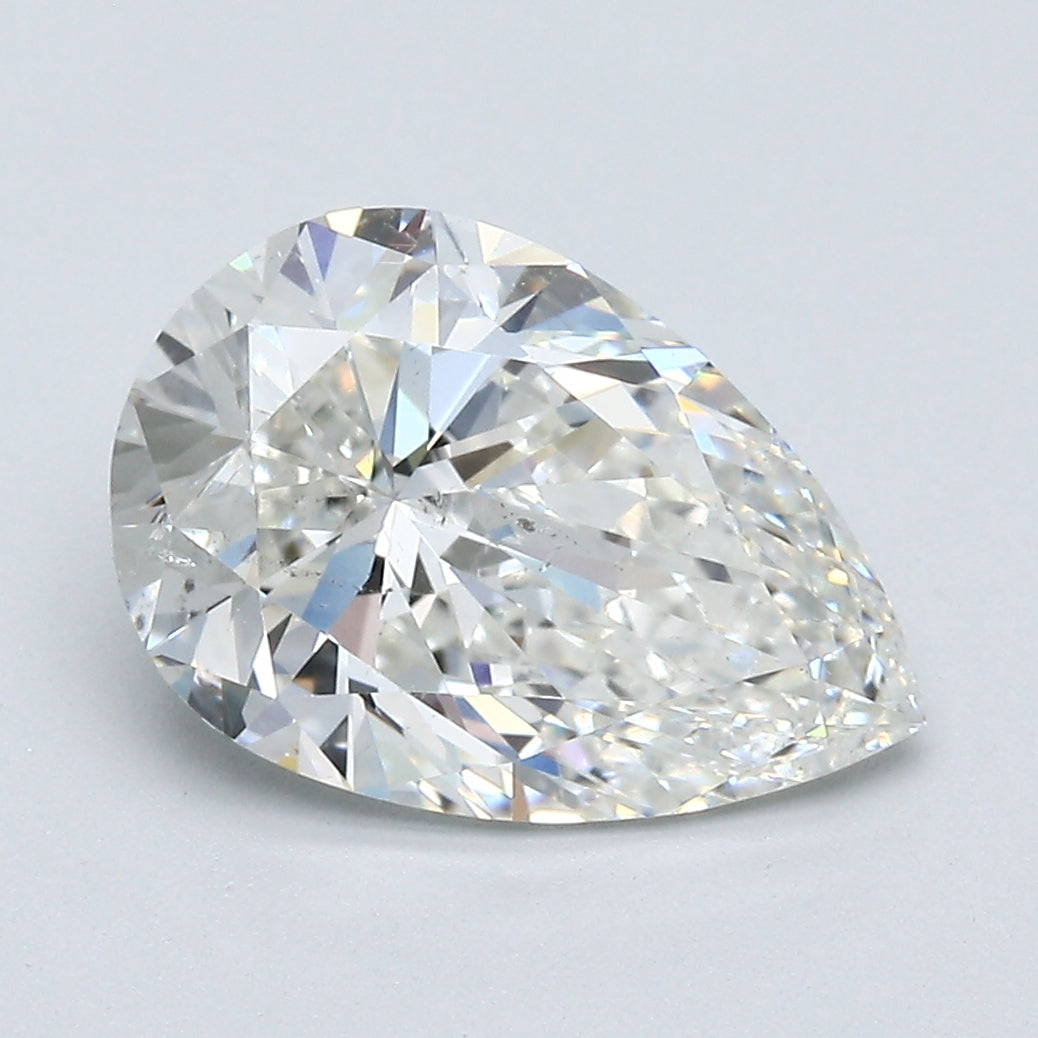 3.01 Carat Pear Shape Natural Mined Diamond H Color SI1 Clarity With GIA Certificate, natural diamonds, precious stones, engagement diamonds