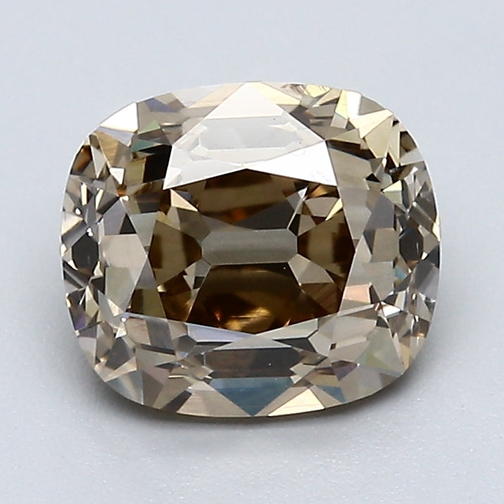 2.01 Carat Cushion Brilliant Natural Mined Diamond Fancy Yellow Brown Color SI1 Clarity With GIA Certificate, natural diamonds, precious stones, engagement diamonds