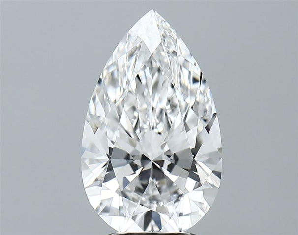 Lab-Grown 3.18 Carat Pear Shape Diamond color D Clarity VVS2 With GIA Certificate, precious stones, engagement diamonds