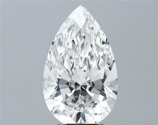 Lab-Grown 3.18 Carat Pear Shape Diamond color D Clarity VVS2 With GIA Certificate, precious stones, engagement diamonds
