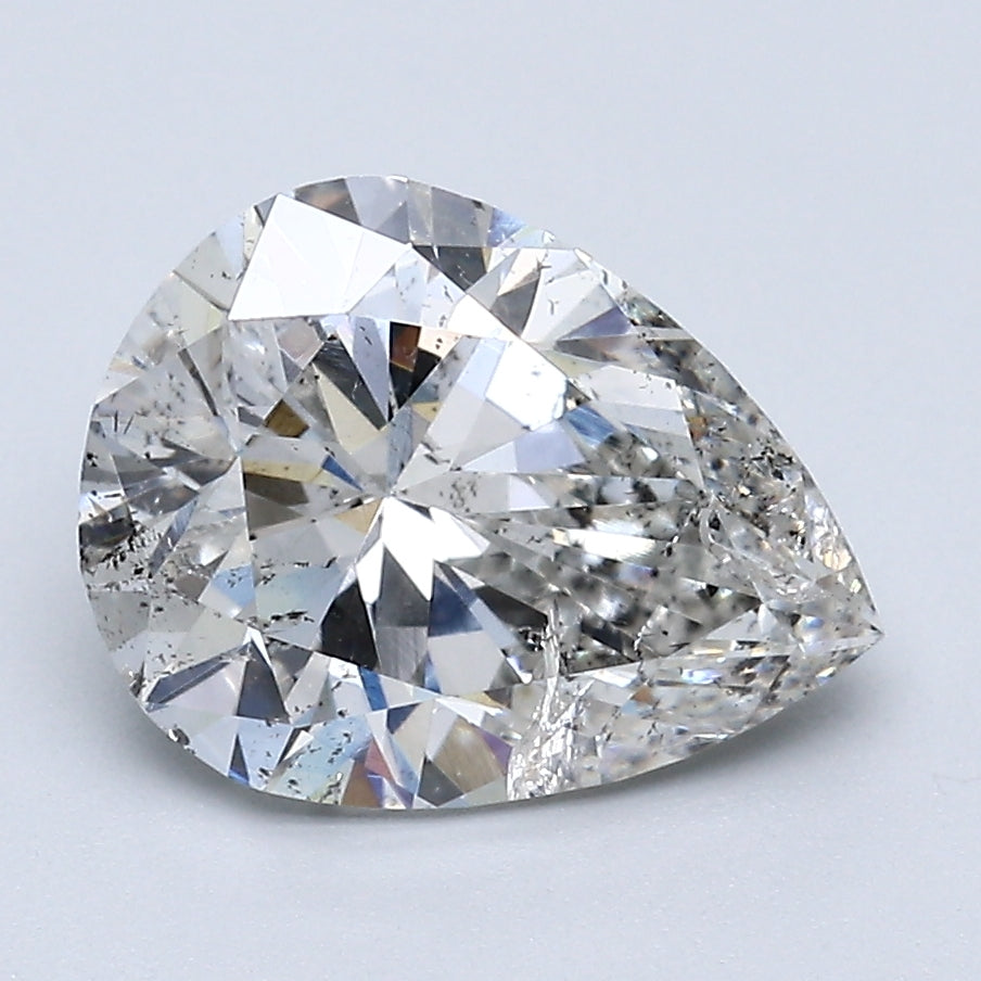3.12 Carat Pear Shape Natural Mined Diamond H Color I2 Clarity With GIA Certificate, natural diamonds, precious stones, engagement diamonds