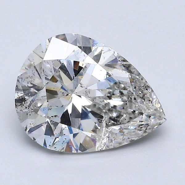 3.12 Carat Pear Shape Natural Mined Diamond H Color I2 Clarity With GIA Certificate, natural diamonds, precious stones, engagement diamonds