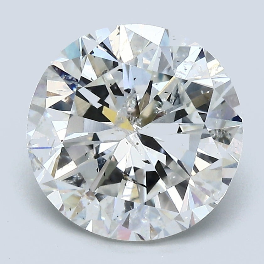 3.68 Carat Round Brilliant Natural Mined Diamond H Color I1 Clarity With GIA Certificate, natural diamonds, precious stones, engagement diamonds