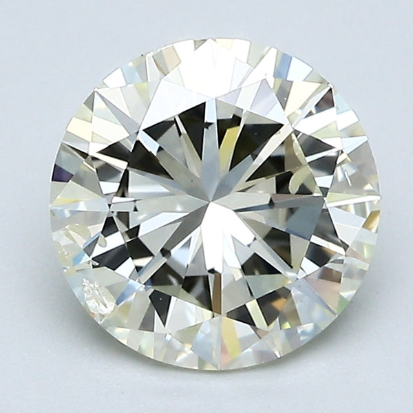 2.18 Carat Round Brilliant Natural Mined Diamond M Color I1 Clarity With GIA Certificate, natural diamonds, precious stones, engagement diamonds