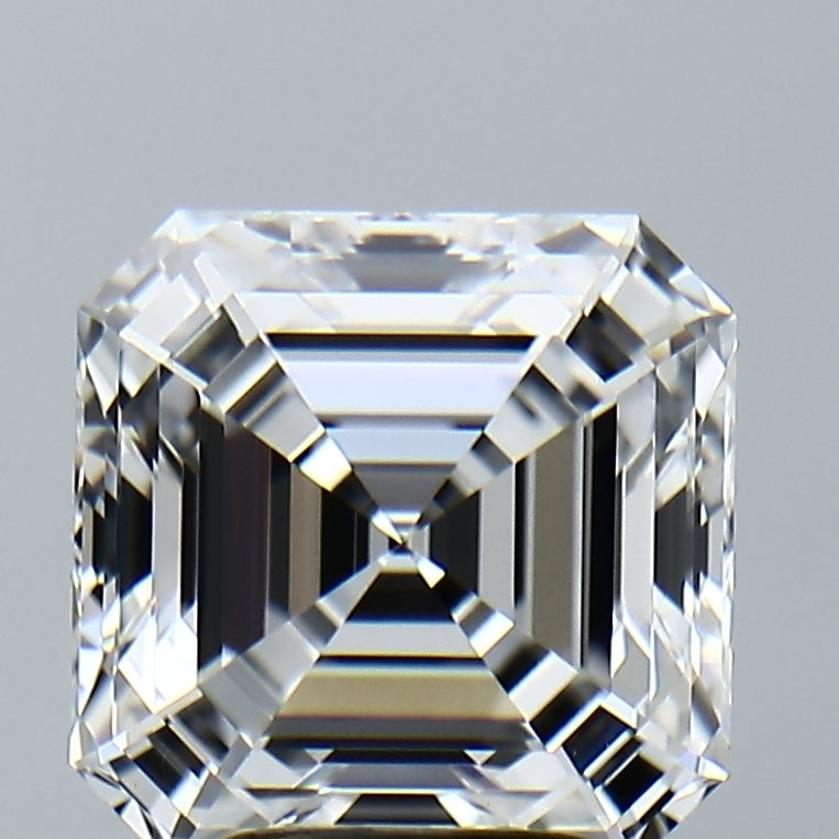 Lab-Grown 4.11 Carat Asscher Cut Diamond color E Clarity VVS2, precious stones, engagement diamonds