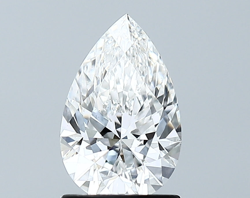 Lab-Grown 1.25 Carat Pear Shape Diamond color E Clarity VS2 With GIA Certificate, precious stones, engagement diamonds