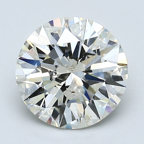 2.06 Carat Round Brilliant Natural Mined Diamond J Color I2 Clarity With GIA Certificate, natural diamonds, precious stones, engagement diamonds