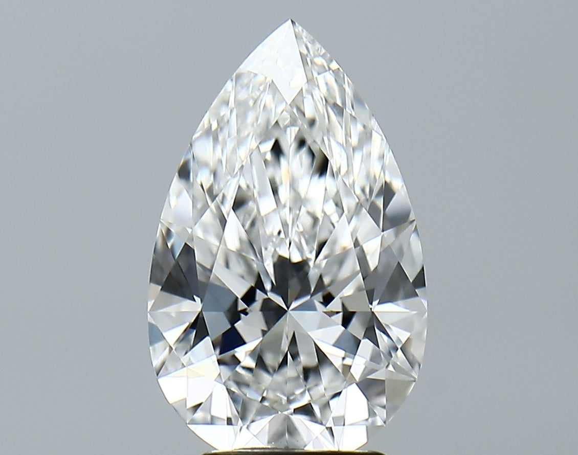 Lab-Grown 3.08 Carat Pear Shape Diamond color E Clarity VVS2, precious stones, engagement diamonds
