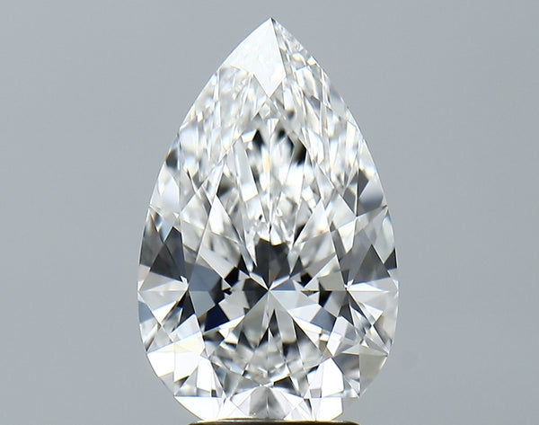 Lab-Grown 3.08 Carat Pear Shape Diamond color E Clarity VVS2, precious stones, engagement diamonds