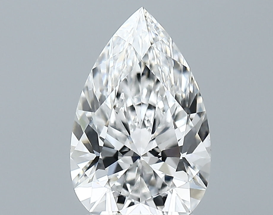 Lab-Grown 2.09 Carat Pear Shape Diamond color E Clarity VVS2 With GIA Certificate, precious stones, engagement diamonds