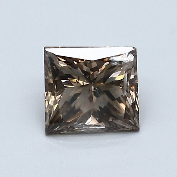 0.92 Carat Princess Cut Natural Mined Diamond Fancy  Brown Color SI2 Clarity With GIA Certificate, natural diamonds, precious stones, engagement diamonds