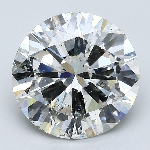 3.20 Carat Round Brilliant Natural Mined Diamond H Color I1 Clarity With GIA Certificate, natural diamonds, precious stones, engagement diamonds