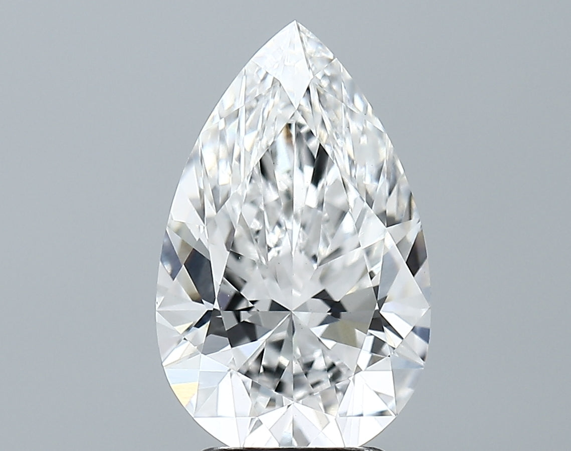 Lab-Grown 3.21 Carat Pear Shape Diamond color E Clarity VS1 With GIA Certificate, precious stones, engagement diamonds