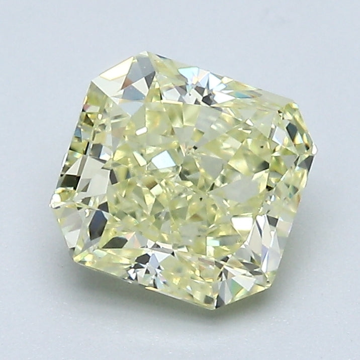 1.55 Carat Radiant Cut Diamond color Fancy Light  Yellow Clarity VS1, natural diamonds, precious stones, engagement diamonds