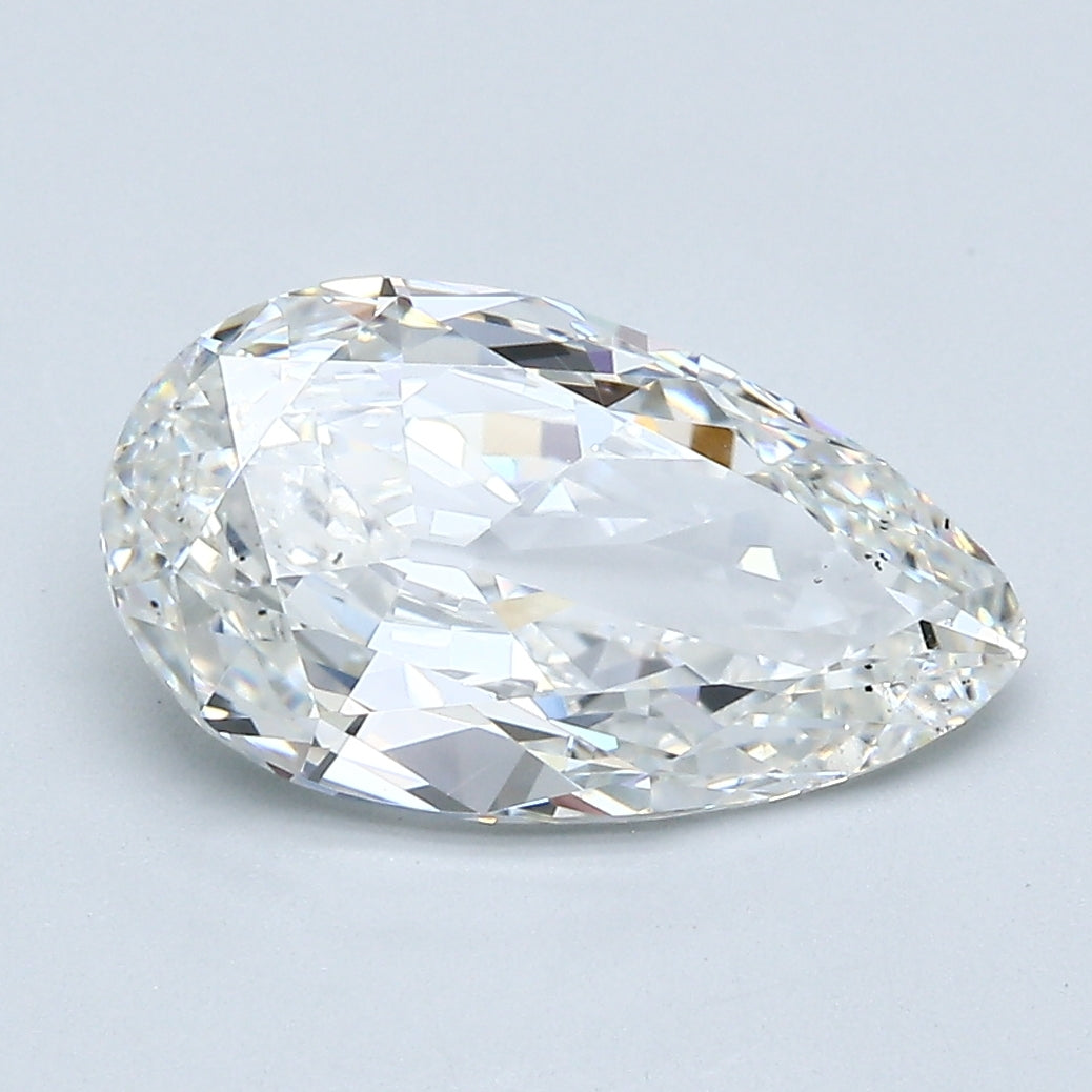 2.81 Carat Pear Shape Diamond G-SI1 Handcrafted GIA Natural 0, natural diamonds, precious stones, engagement diamonds