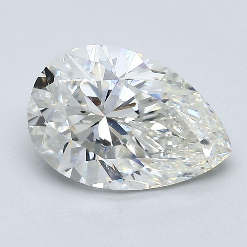 2.01 Carat Pear Shape Natural Mined Diamond I Color SI2 Clarity With GIA Certificate, natural diamonds, precious stones, engagement diamonds