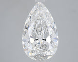 Lab-Grown 3.02 Carat Pear Shape Diamond color E Clarity VVS2 With GIA Certificate, precious stones, engagement diamonds