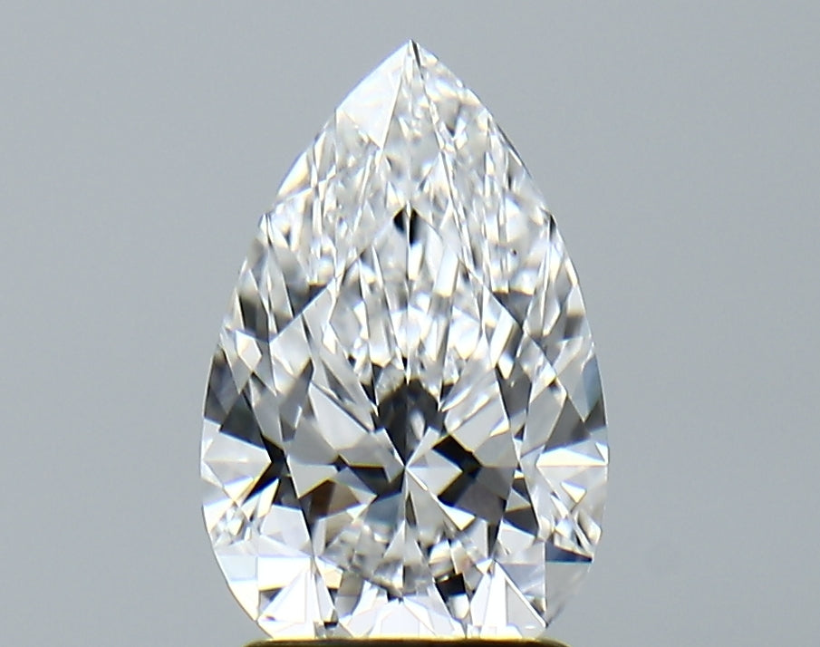 Lab-Grown 1.71 Carat Pear Shape Diamond color E Clarity VVS2 With GIA Certificate, precious stones, engagement diamonds