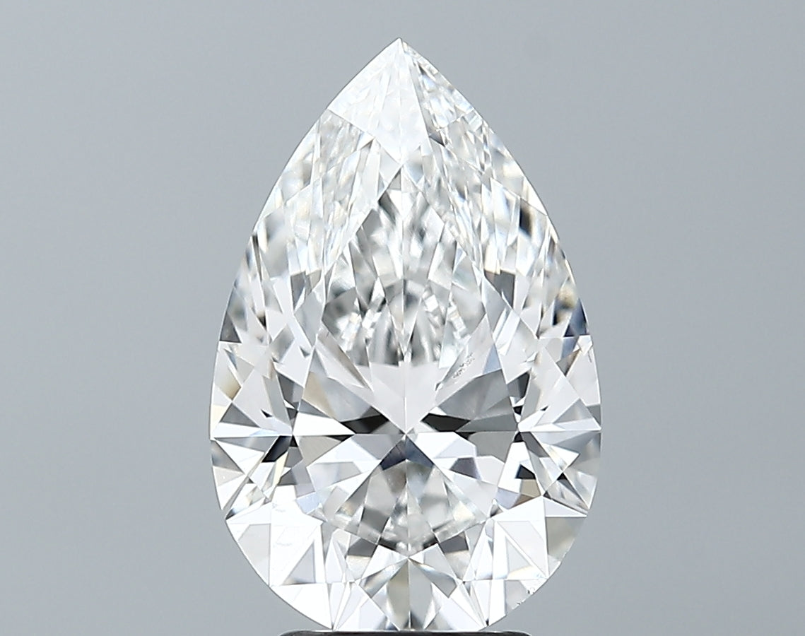 Lab-Grown 3.32 Carat Pear Shape Diamond color F Clarity VS1 With GIA Certificate, precious stones, engagement diamonds