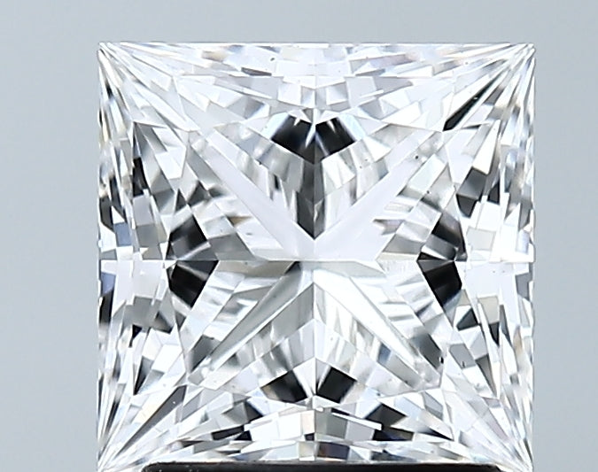 Lab-Grown 2.17 Carat Princess Cut Diamond color E Clarity VS2 With GIA Certificate, precious stones, engagement diamonds