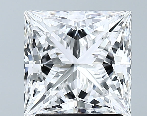 Lab-Grown 2.17 Carat Princess Cut Diamond color E Clarity VS2 With GIA Certificate, precious stones, engagement diamonds