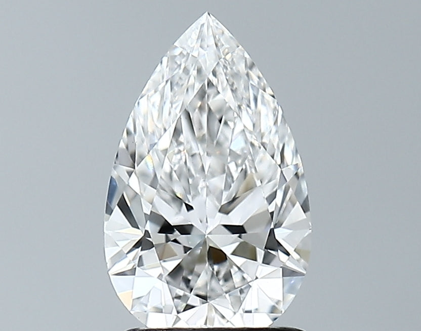 Lab-Grown 1.30 Carat Pear Shape Diamond color E Clarity VVS2 With GIA Certificate, precious stones, engagement diamonds