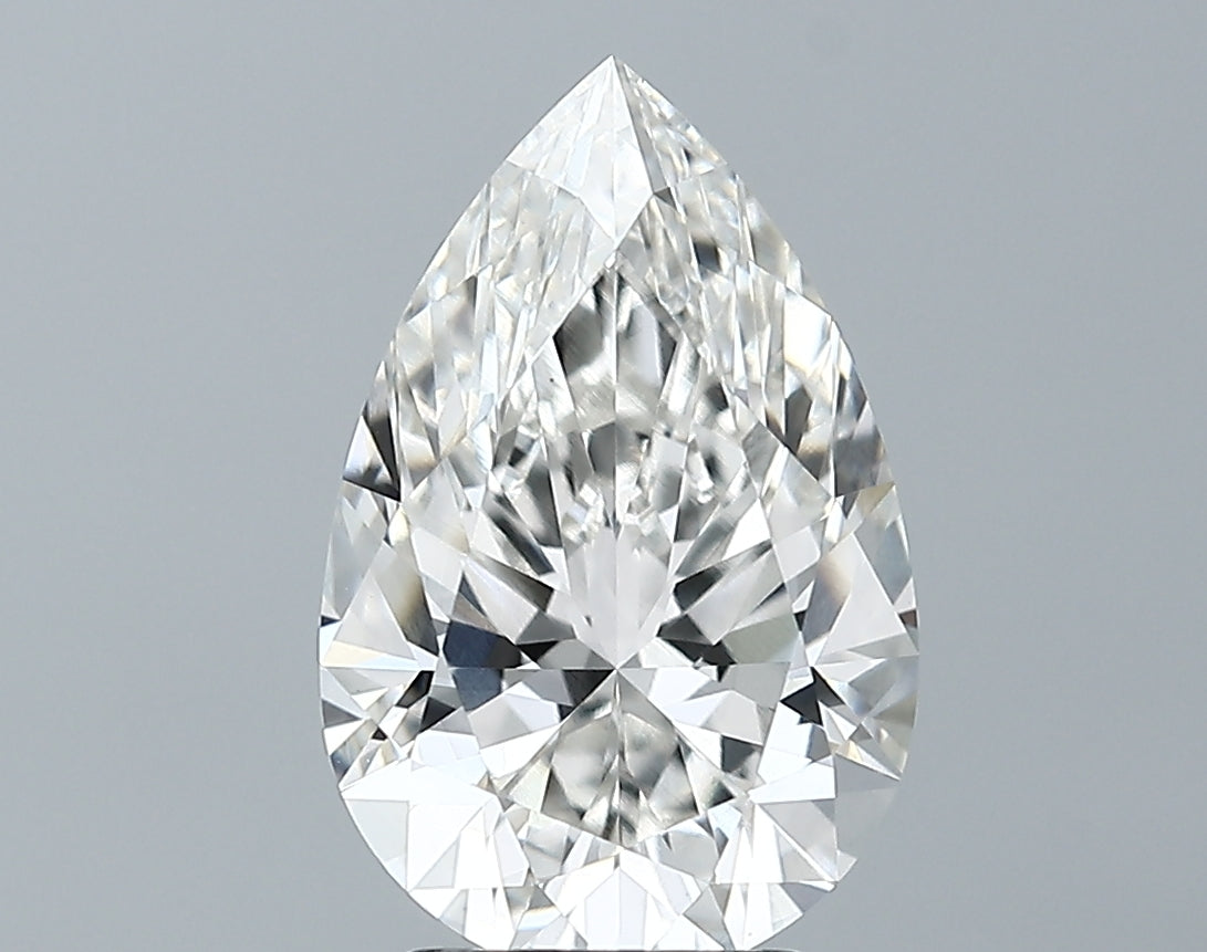 Lab-Grown 3.13 Carat Pear Shape Diamond color H Clarity VS1 With GIA Certificate, precious stones, engagement diamonds