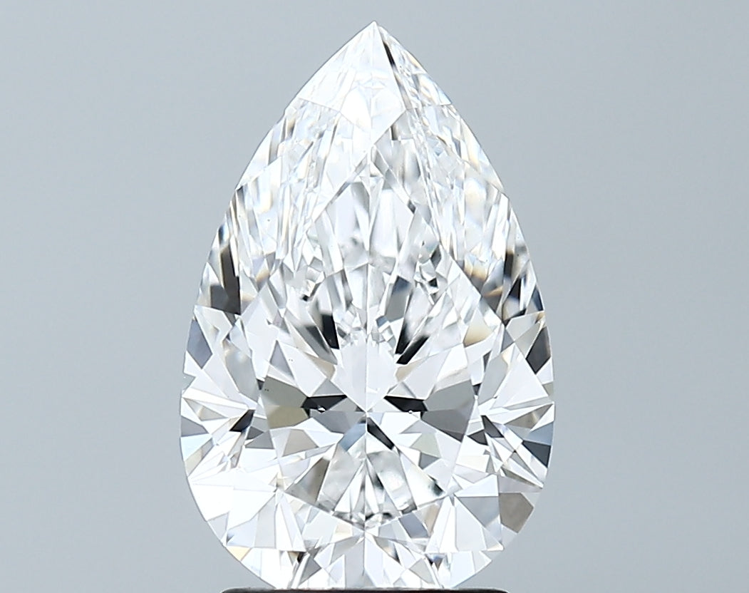 Lab-Grown 2.56 Carat Pear Shape Diamond color D Clarity VS1 With GIA Certificate, precious stones, engagement diamonds