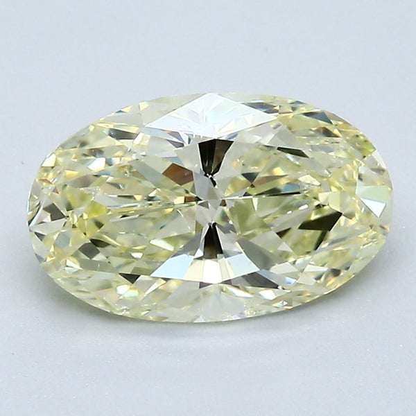 2.02 Carat Oval Shape Natural Mined Diamond Fancy Light  Yellow Color SI2 Clarity With GIA Certificate, natural diamonds, precious stones, engagement diamonds