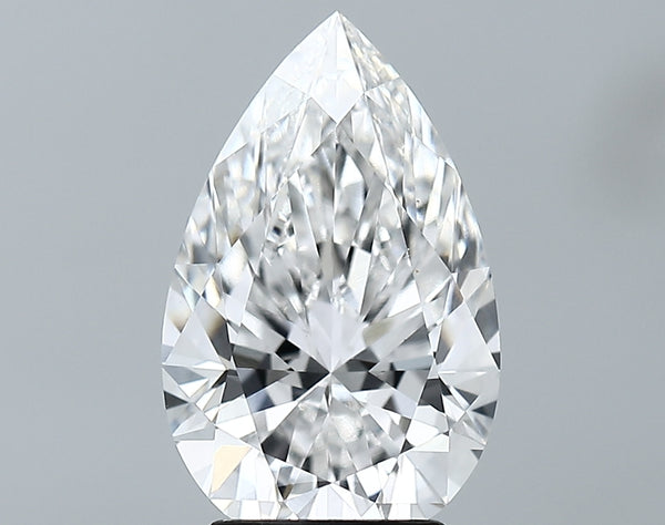 Lab-Grown 3.31 Carat Pear Shape Diamond color E Clarity VVS2 With GIA Certificate, precious stones, engagement diamonds