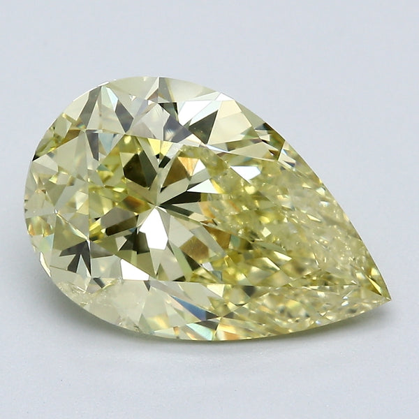 4.44 Carat Pear Shape Natural Mined Diamond Fancy Intense Fancy Yellow Color I1 Clarity With GIA Certificate, natural diamonds, precious stones, engagement diamonds