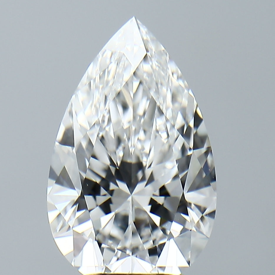 Lab-Grown 3.74 Carat Pear Shape Diamond color E Clarity VVS2, precious stones, engagement diamonds