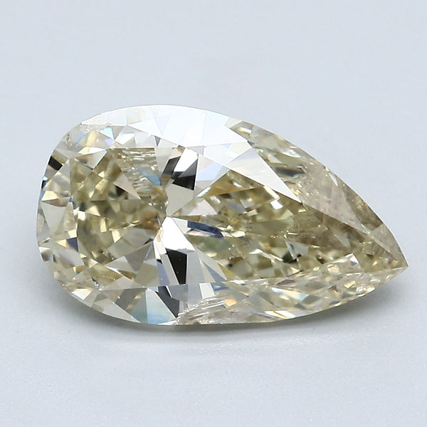 2.98 Carat Pear Shape Natural Mined Diamond Fancy Light Brownish Yellow Color I2 Clarity With GIA Certificate, natural diamonds, precious stones, engagement diamonds