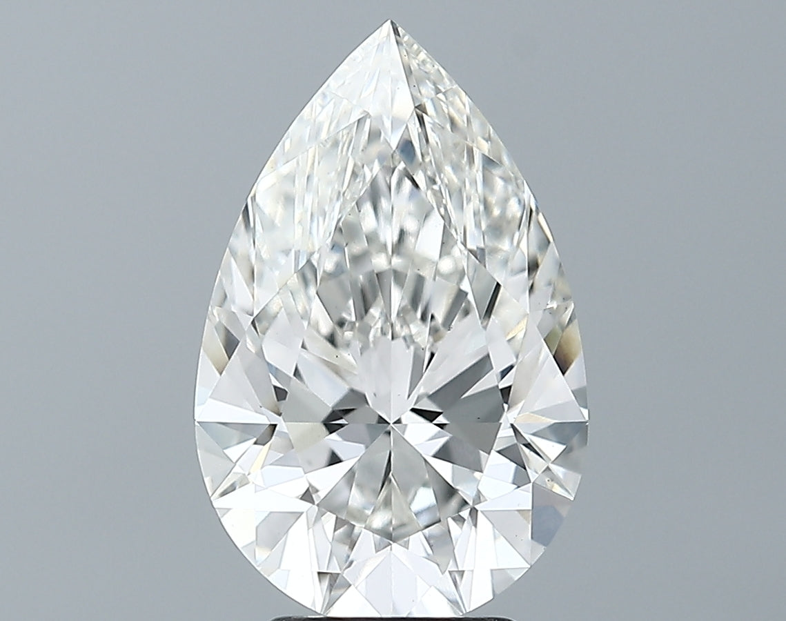 Lab-Grown 3.61 Carat Pear Shape Diamond color H Clarity VS1 With GIA Certificate, precious stones, engagement diamonds