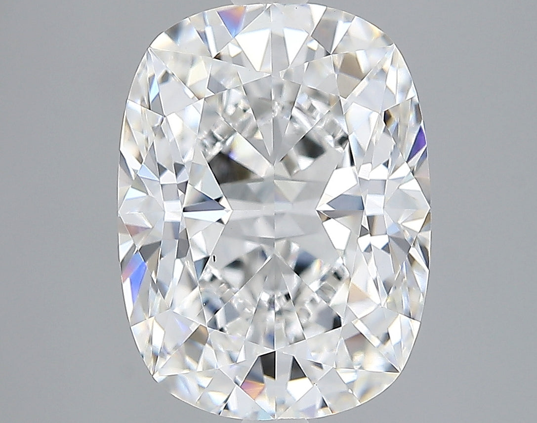 Lab-Grown 3.37 Carat Cushion Brilliant Diamond color E Clarity VVS2, precious stones, engagement diamonds