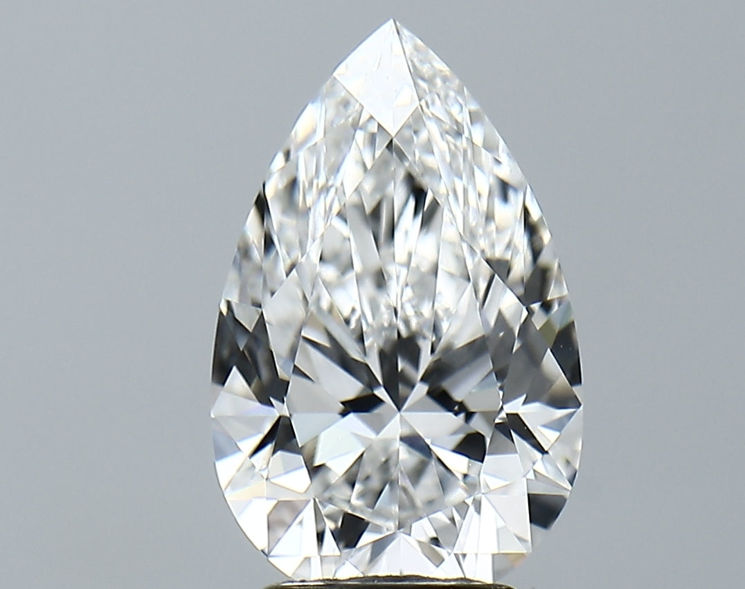 Lab-Grown 2.96 Carat Pear Shape Diamond color E Clarity VS1, precious stones, engagement diamonds