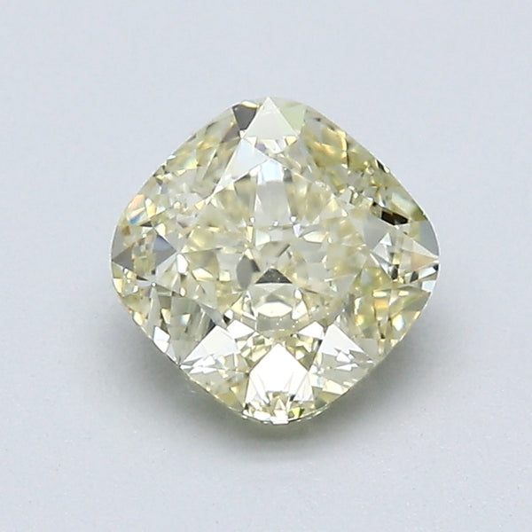 1.00 Carat Cushion Brilliant Diamond color Fancy Light  Yellow Clarity VVS2, natural diamonds, precious stones, engagement diamonds