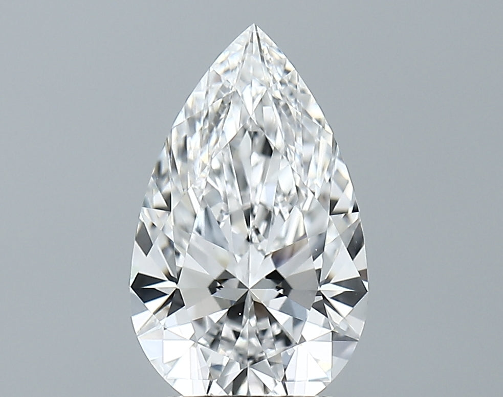 Lab-Grown 1.93 Carat Pear Shape Diamond color E Clarity VVS2 With GIA Certificate, precious stones, engagement diamonds
