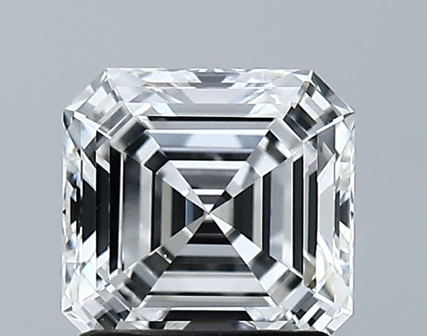 Lab-Grown 1.50 Carat Asscher Cut Diamond color E Clarity VVS2 With GIA Certificate, precious stones, engagement diamonds