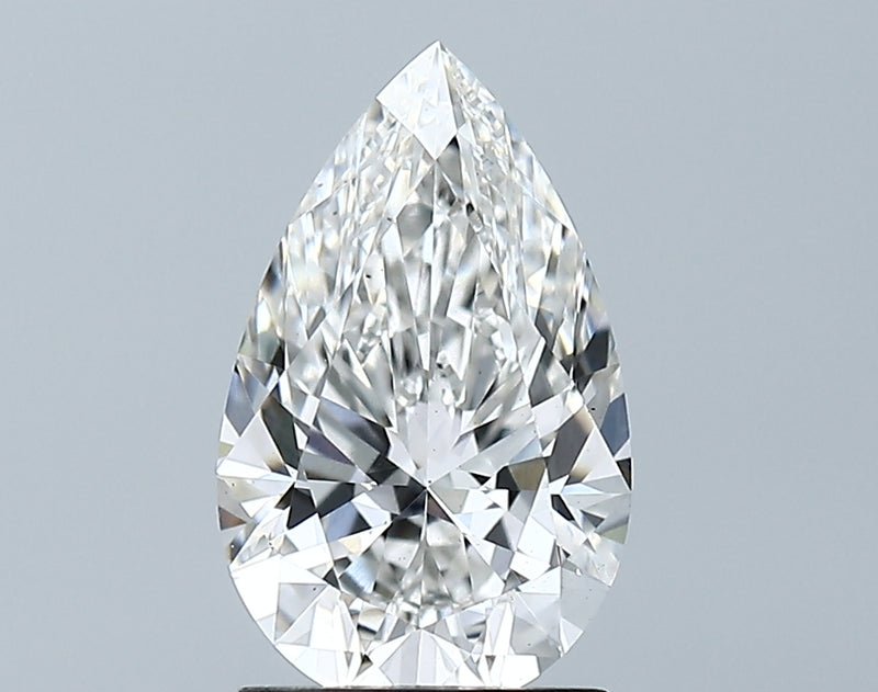 Lab-Grown 1.63 Carat Pear Shape Diamond color G Clarity VS2 With GIA Certificate, precious stones, engagement diamonds