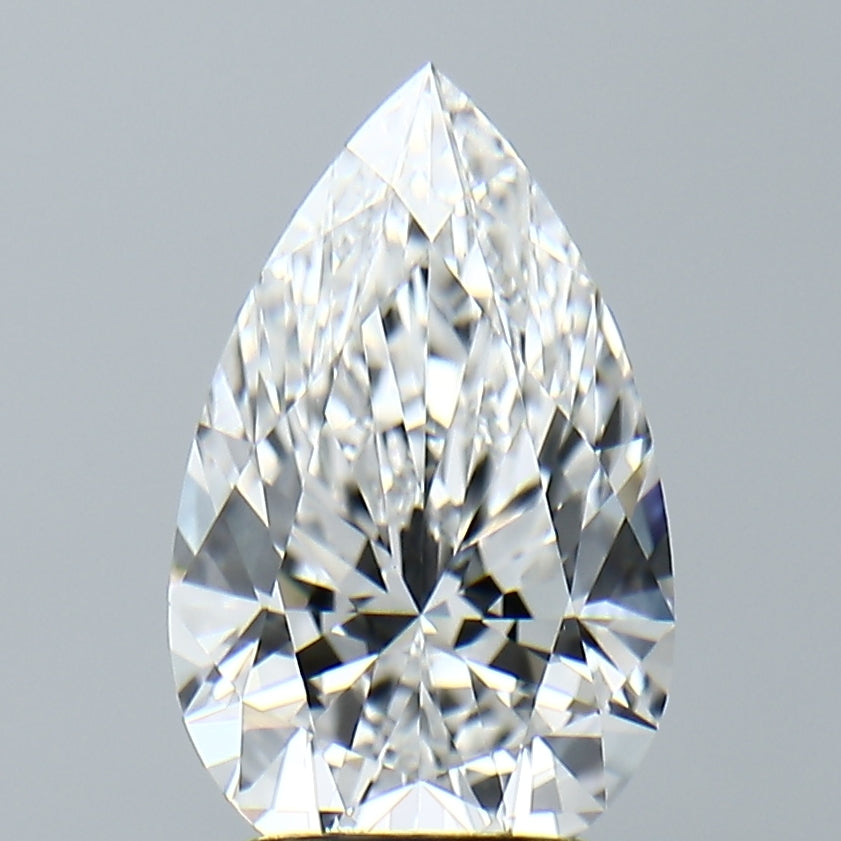 Lab-Grown 2.61 Carat Pear Shape Diamond color E Clarity VVS2, precious stones, engagement diamonds