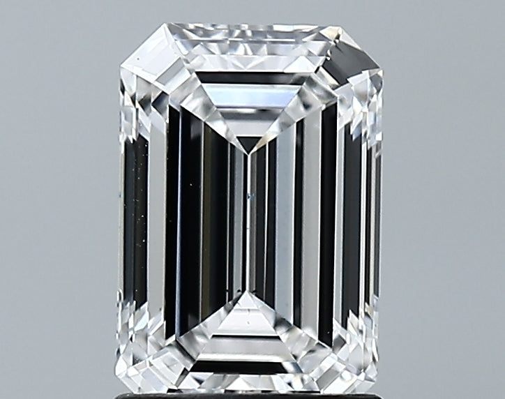 Lab-Grown 1.61 Carat Emerald Cut Diamond color E Clarity VS2 With GIA Certificate, precious stones, engagement diamonds