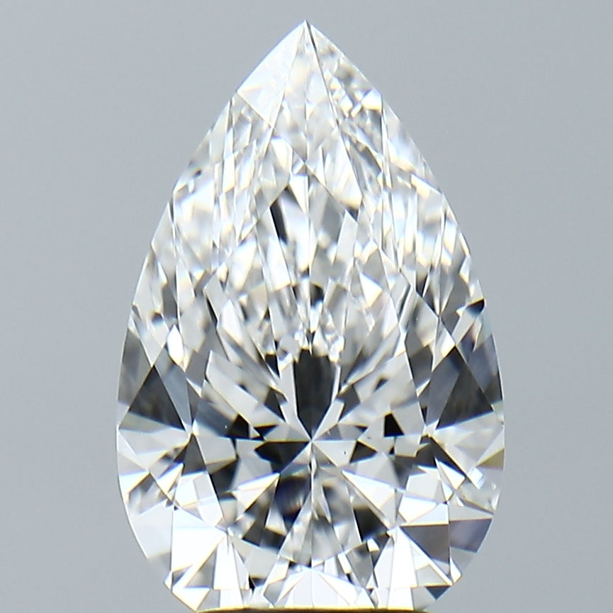Lab-Grown 3.23 Carat Pear Shape Diamond color E Clarity VVS2, precious stones, engagement diamonds
