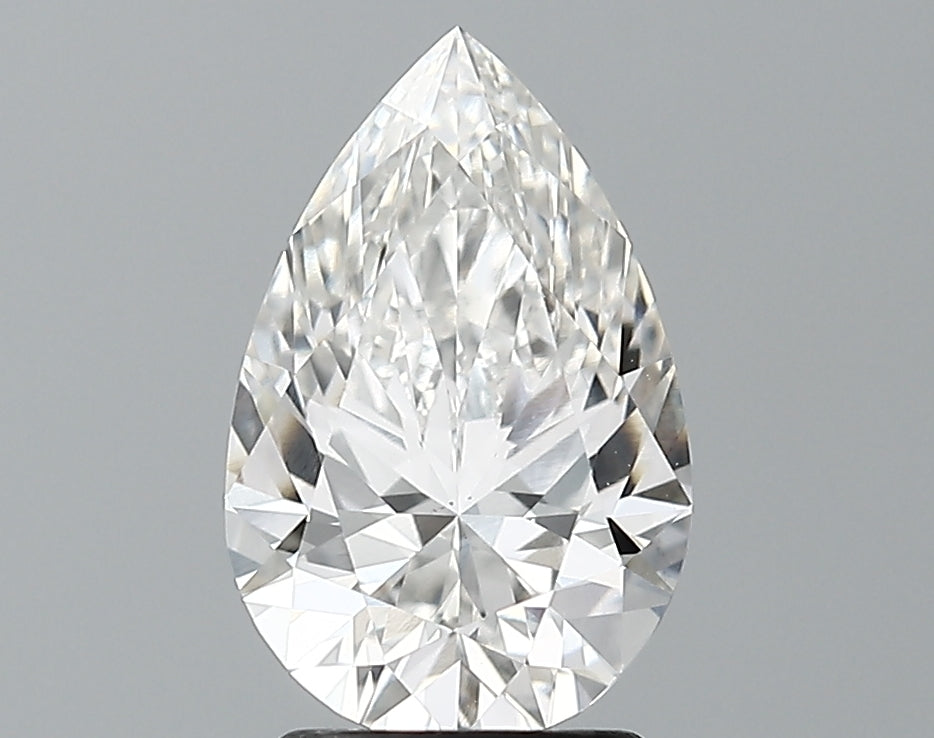 Lab-Grown 2.00 Carat Pear Shape Diamond color G Clarity VS1 With GIA Certificate, precious stones, engagement diamonds