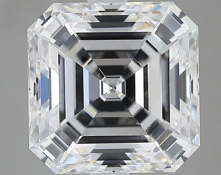 Lab-Grown 3.39 Carat Asscher Cut Diamond color E Clarity VVS2, precious stones, engagement diamonds